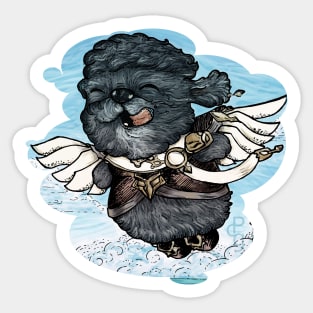 Poodle Impact Sticker